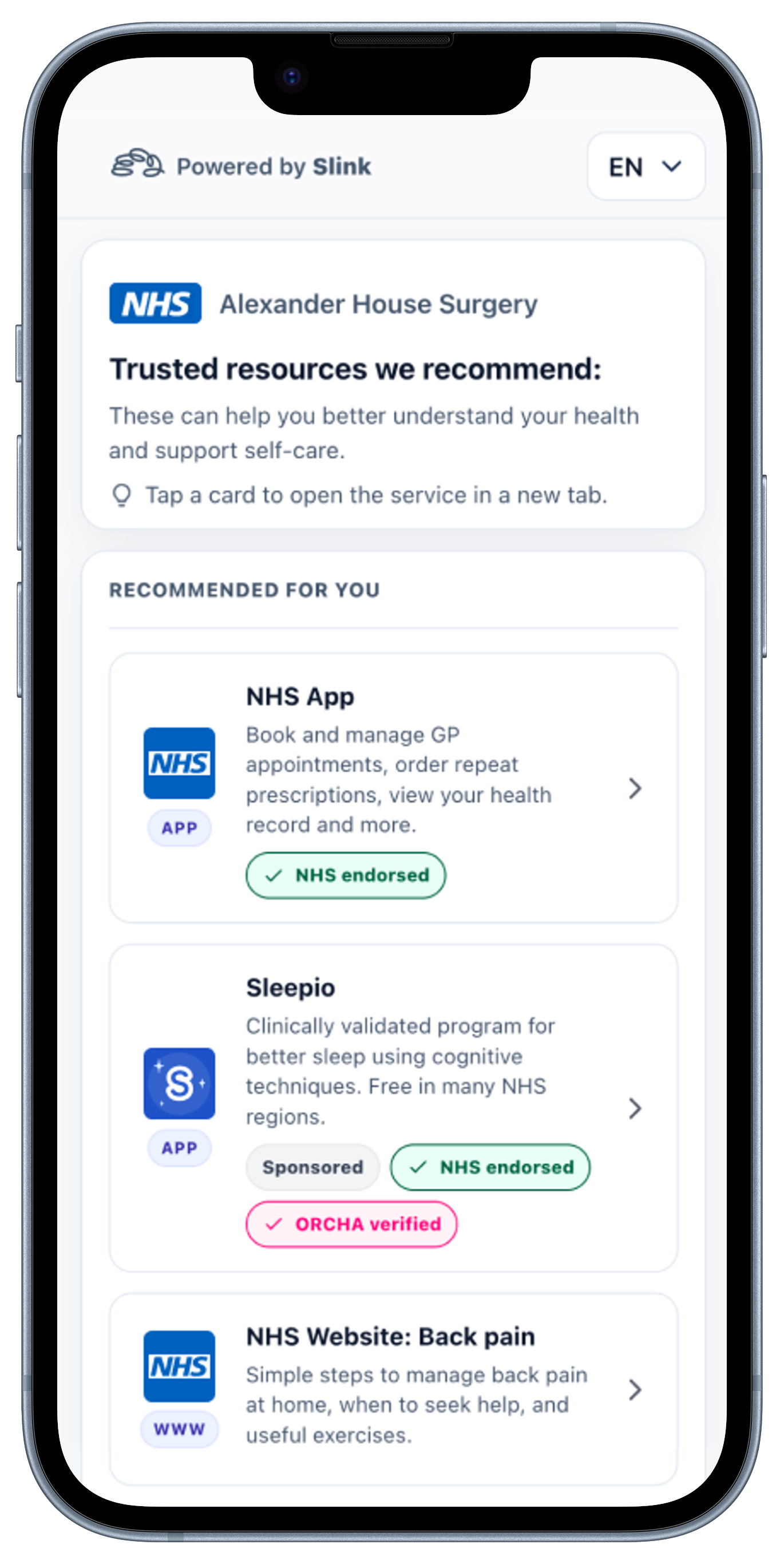 Using Slink Slink — Right Resources. Right Patient. Right Time.